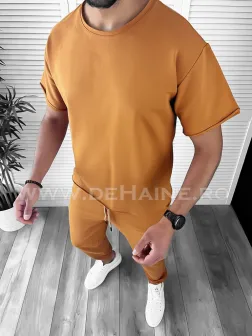 Tricou barbati maro oversize B7980 O3-3.3 Tricou barbati maro oversize B7980 O3-3.3